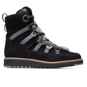 Cole Haan zero grand lux hiker boot suede shearling